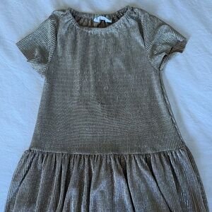 Girls H&M Sparkly Gold Party Dress